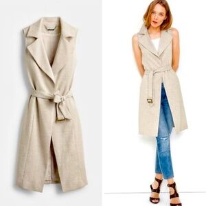 🫶 NWT Gorgeous Wicker Tweed Trench Vest perfect for office or casual occasion.